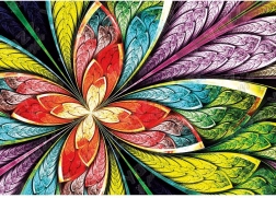 YAZZ puzzle barevná květina 1000 dílků