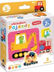 CzuCzu skládací puzzle vozidla – 5 sad po 4 dílcích
