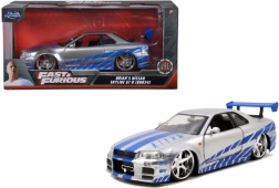 Kovový model auta 2002 Nissan Skyline GT‑R R34 1:24 Rychle a zběsile