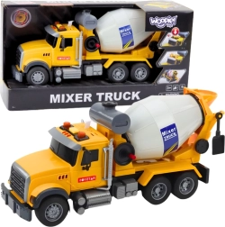 Woopie žlutá míchačka s otočným bubnem, světly a zvuky