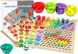 Dřevěná vzdělávací sada na počítání a třídění s lovením rybiček