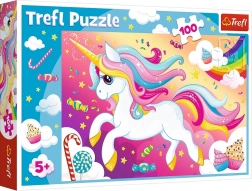 Puzzle 100 dílků Krásný Jednorožec Trefl