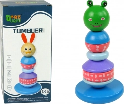 Dřevěná edukativní pyramida s žabkou