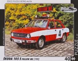 Retro Puzzle Škoda 105 S Follow Me 40 dílků