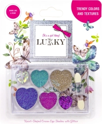 Krémové oční stíny se třpytkami a štětcem pro děti