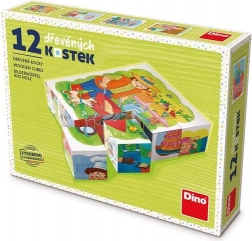 Dino vzdělávací kostky Povolání - set 12 kostek