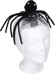 Karnevalová čelenka s černým pavoukem