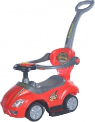 Dětské odrážedlo s vodicí tyčí 3v1 BABY MIX Mega Car červené