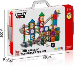 Magnetická stavebnice 168 dílů se svítící kuličkou