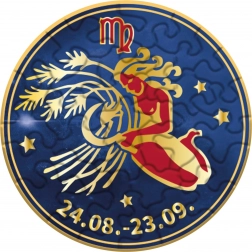 Curiosi kulaté puzzle Zvěrokruh: Panna, 33 dílků