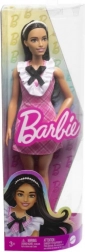 Barbie Fashionistas panenka v růžových kostkovaných šatech