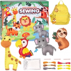 Kreativní filcová sada na šití – zvířata džungle pro děti