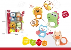 Chrastítka zvířátka, sada 4 ks