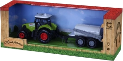 Plastový traktor se zvukem a světlem s postřikovací vlečkou