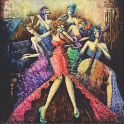 Anatolian čtvercové puzzle Ženský orchestr 1024 dílků