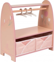 Dřevěný šatní věšák na oblečení pro panenky TULIPE