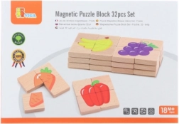 Dřevěné magnetické puzzle s ovocem