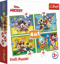 Puzzle 4v1 MICKEY A PŘÁTELÉ