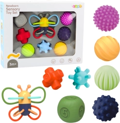 Sada měkkých senzorických míčků Edukativní Motýlek 8ks