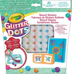 Crayola glitter dots – šablony na samolepky