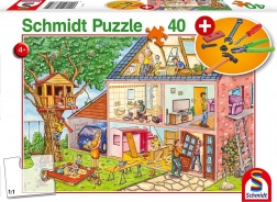 Schmidt puzzle Pracovití řemeslníci 40 dílků s dětským nářadím