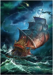 Diamantové malování Plachetnice v bouři 30x40 cm