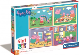 Clementoni Puzzle Prasátko Peppa 4v1