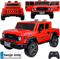 Elektrické auto pro děti 2 místné 4x4 s korbou 24V – Červená