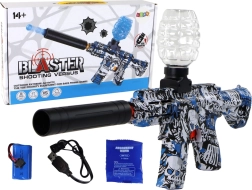 Automatická gelová vodní pistole s akumulátorem, modrá graffiti