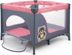 Dětská skládací ohrádka MILLY MALLY Fun Pink Bear