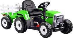 Elektrický traktor s přívěsem a dálkovým ovládáním pro děti – Zelená