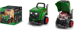 Dětský mechanický traktor zelený se zvukem, světlem a párou