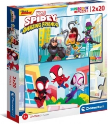 Puzzle 2x20 dílků MARVEL Spidey a jeho úžasní přátelé