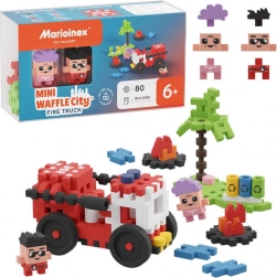 Mini Waffle City hasičský vůz 80 dílků Marioinex