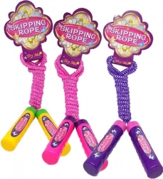 Barevné dětské švihadlo s plastovými rukojeťmi