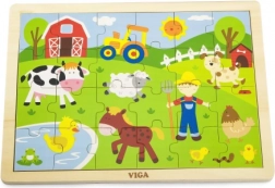 Viga dřevěné puzzle farma pro děti