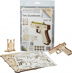 Dřevěné 3D puzzle pistole WOODEN CITY Guardian GLK-19