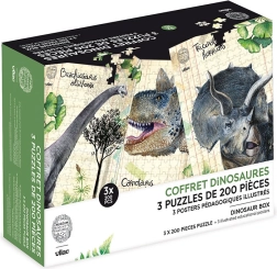 Vilac sada tří puzzlí s dinosaury