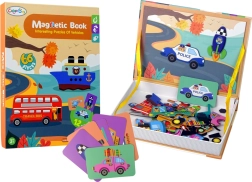 Magnetická kniha – vozidla s magnety a kartami
