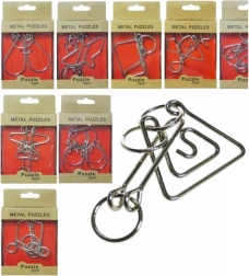 Kovový hlavolam mix – kovová logická hádanka