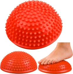 Senzorická balanční polokoule na masáž chodidel 16 cm – oranžová