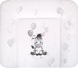 Měkká přebalovací podložka NEW BABY Zebra 85 × 70 cm bílá