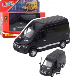 Kovová dodávka se světly a zvuky – černá