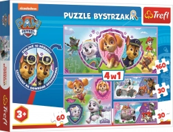 Puzzle s hledáním rozdílů Tlapková patrola od Trefl 4v1