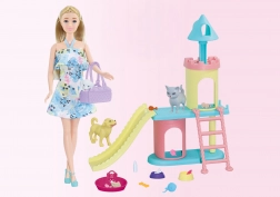 Panenka se zvířátky 30 cm