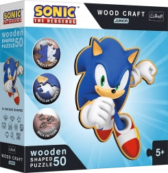 Dřevěné puzzle Sonic 50 dílků