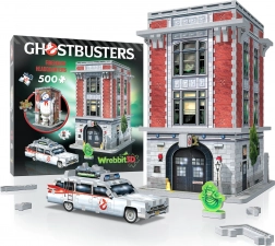 3D puzzle WREBBIT Ghostbusters: hasičská stanice 500 dílků