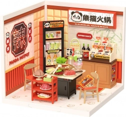 Robotime Rolife DIY domeček: asijská restaurace s LED osvětlením, 127 dílků