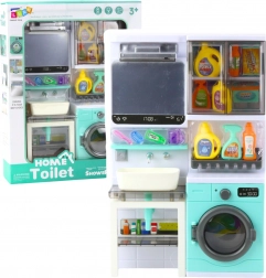 Dětská koupelna s pračkou, umyvadlem a světelnými a zvukovými efekty
