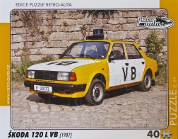 Puzzle RETRO-AUTA ŠKODA 120 L VB (1987) – 40 dílků